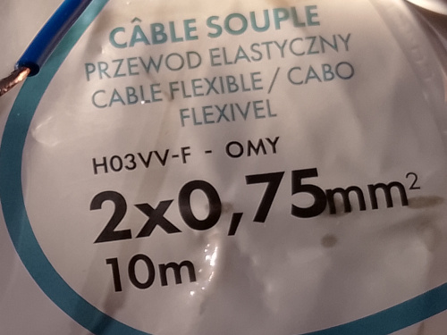Cable de type H03VV-F pour les harpes